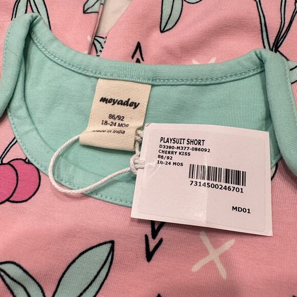 NWT Meyadey Cherry Kiss Playsuit Shirt Dungarees - Picture 6 of 6